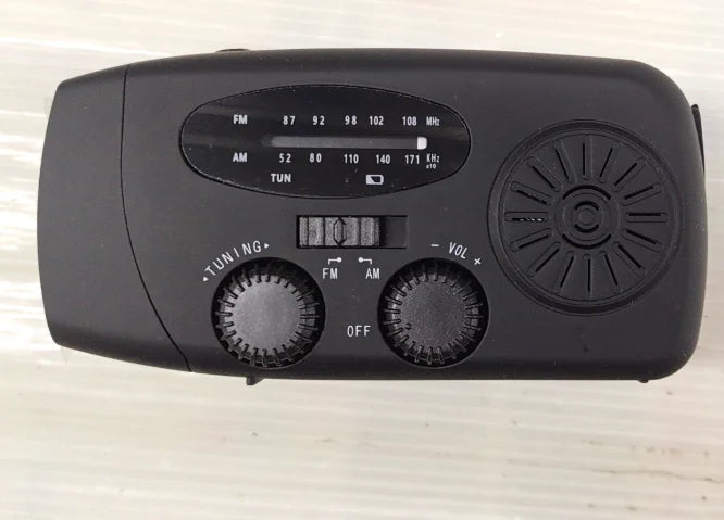radio Emergency Solar Hand Crank Solar Radio with LED Flashlight for camp, AM/FM  Portable  Radio 2000mAh power bank Charging light