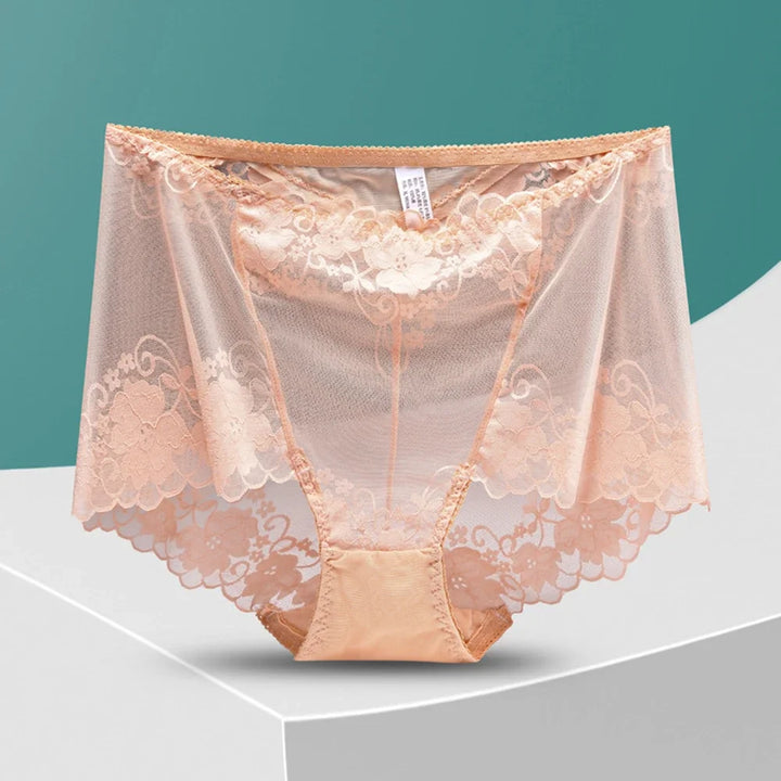 Large Size High Waist Panties Women Underwear Sexy Lace Transparent Briefs Big Pantie Female Underpants Plus Size Lingerie L-4XL