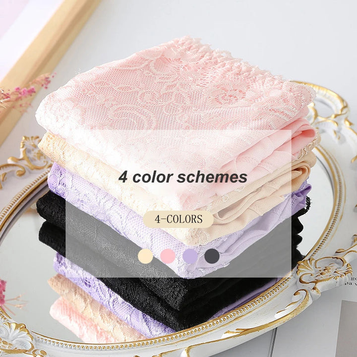 6pcs Women's Panties High Waist Underwear Large Size Fashion Girls Briefs Plus Size Breathable Lace Panty Female Lingerie