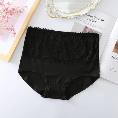 6pcs Women's Panties High Waist Underwear Large Size Fashion Girls Briefs Plus Size Breathable Lace Panty Female Lingerie