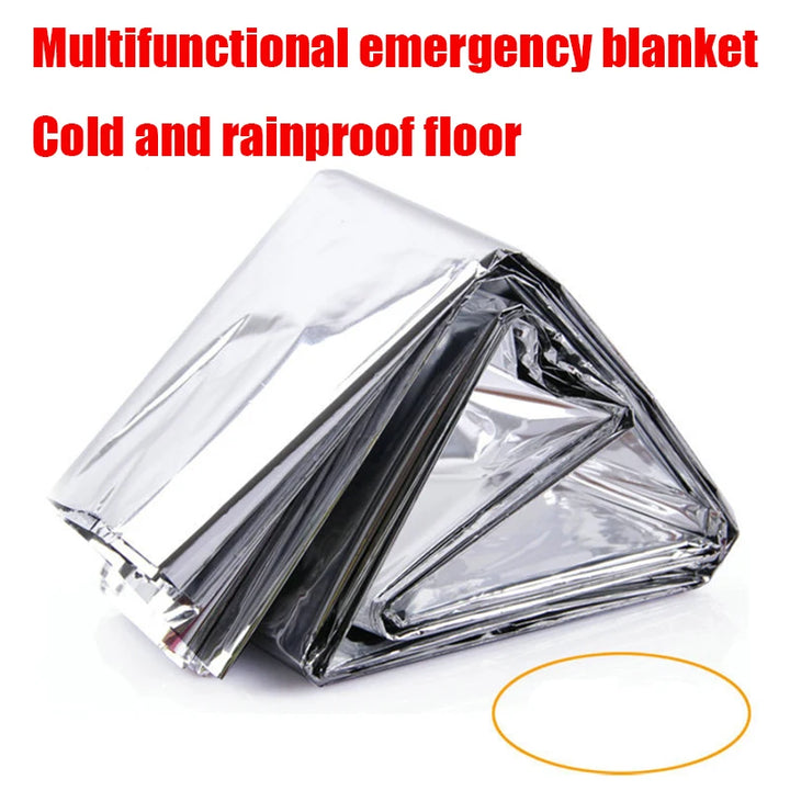 Cobertor Emergency Blanket Outdoor Survive First Aid Rescue Kit Windproof Waterproof Foil Thermal Blanket for Camping Hiking