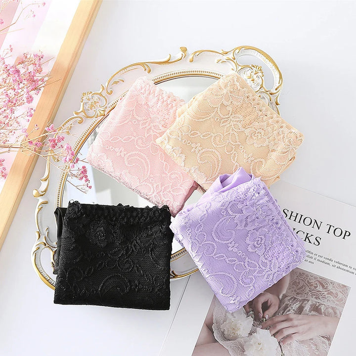 6pcs Women's Panties High Waist Underwear Large Size Fashion Girls Briefs Plus Size Breathable Lace Panty Female Lingerie